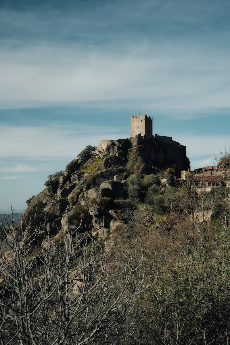 Tower on a hill in the historic villages of portugal, Coa Valley, Portugal