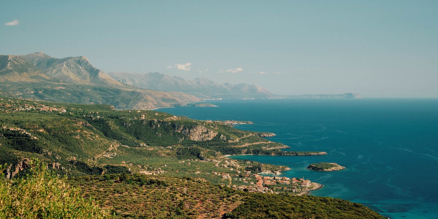 Coast and villages of Mani, Greece