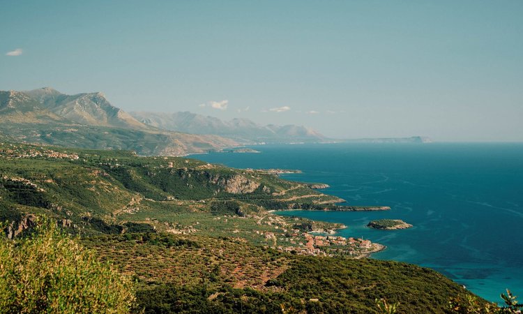Coast and villages of Mani, Greece