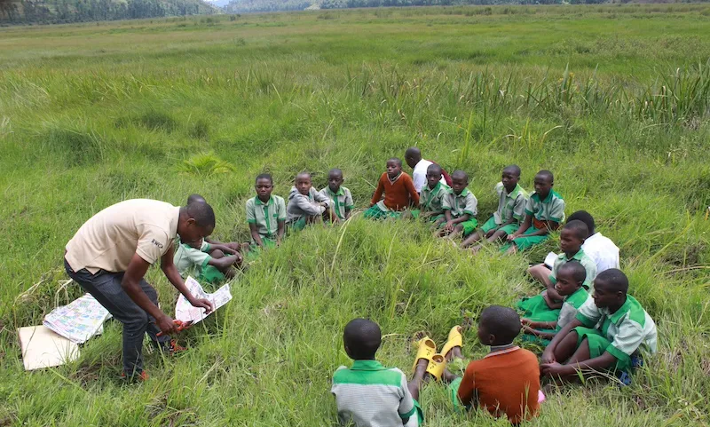 Rugezi Marsh, Youth club members learn about nature through Bioblitz activity, RWCA_Rwanda
