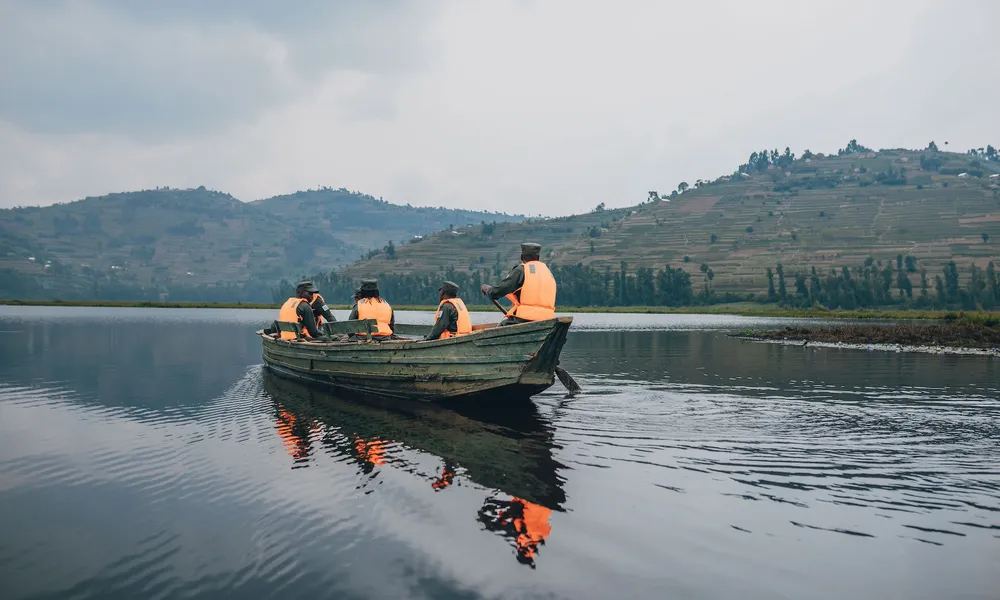 Rugezi Marsh, Community Rangers on patrol, RWCA, Rwanda