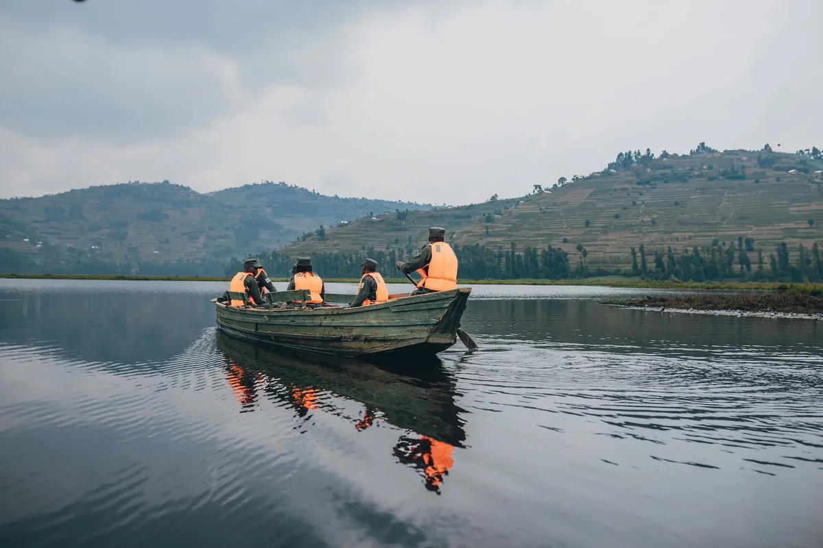 Rugezi Marsh, Community Rangers on patrol, RWCA, Rwanda