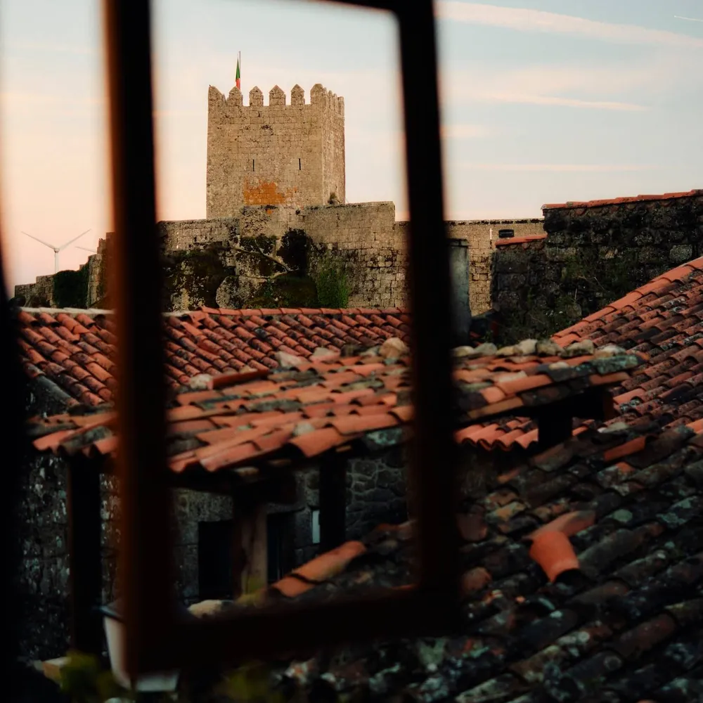 A fortified village with red roofs in Portugal's Coa Valley