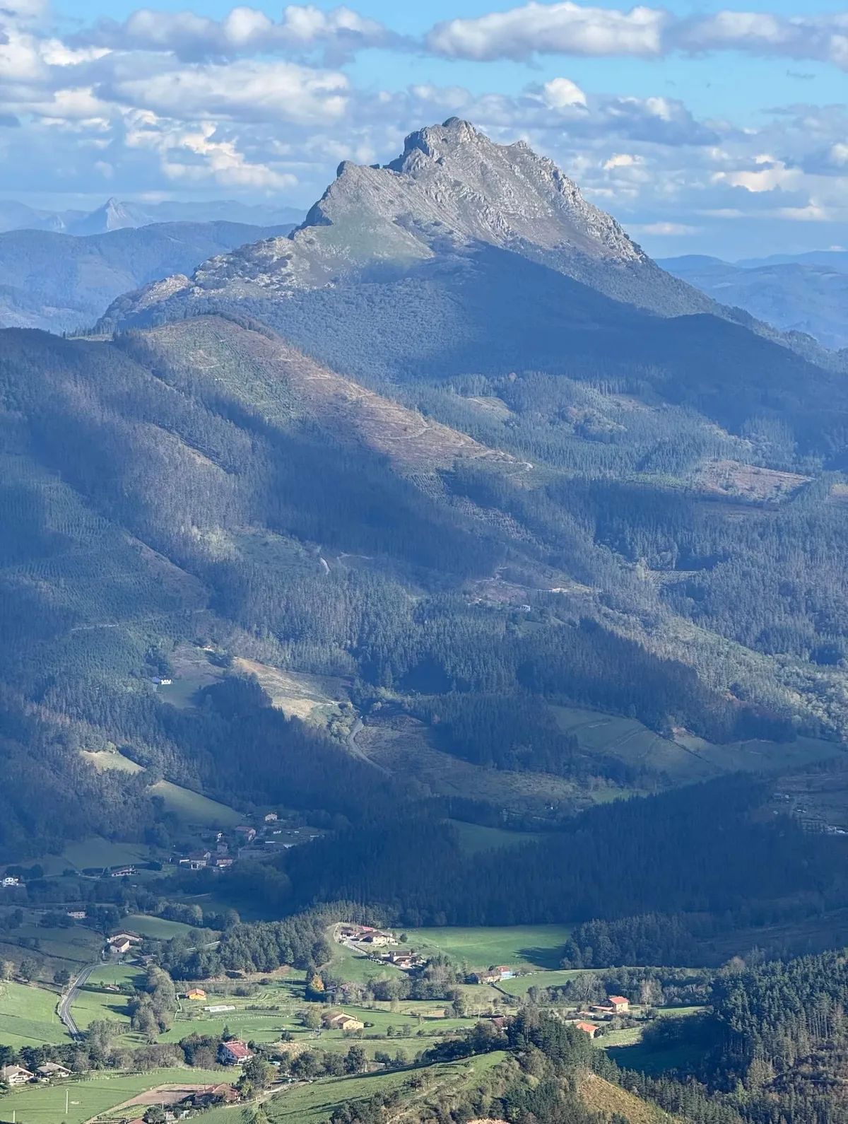 Mountains over the Atxarte valley near Axpe