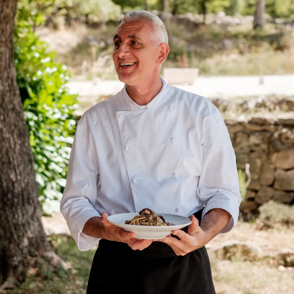 The head chef at Terrae Eremis, a traditional restaurant in Abruzzo