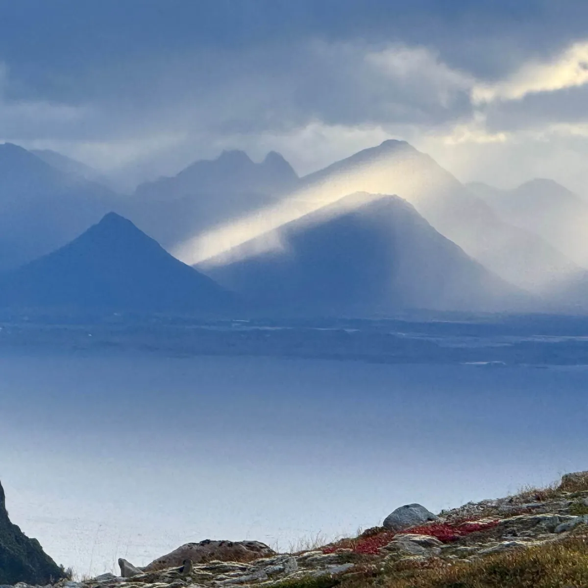 Cloudy Sea and Sky over Langoya Island, Norway