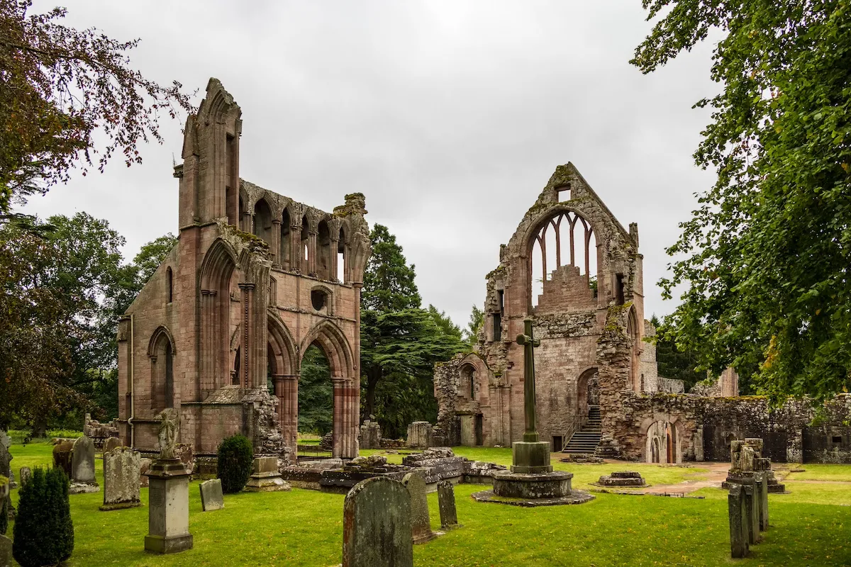 Dryburgh Abbey - Melrose, Scotland, UK. Resting place of Sir Walter Scott