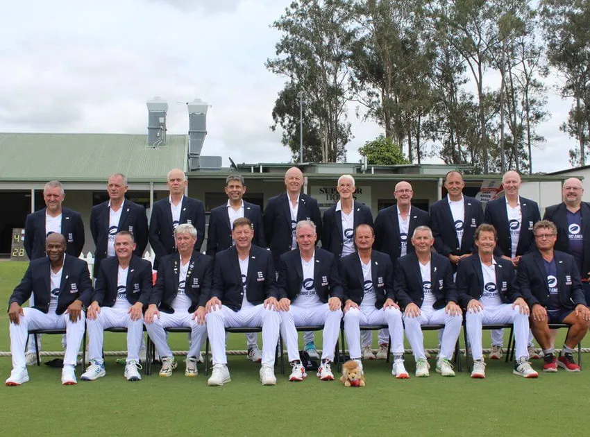 Group shot of England's over 60s cricket team