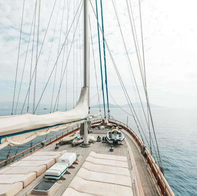 Turkish gulet boat in the Dodecanese Islands