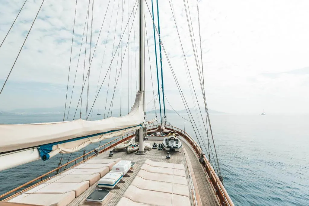 Turkish gulet boat in the Dodecanese Islands