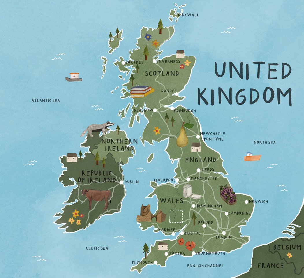Herefordshire Illustrated Region Map