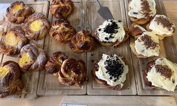 Norwegian pastries, cafe, Langoya Island, Norway