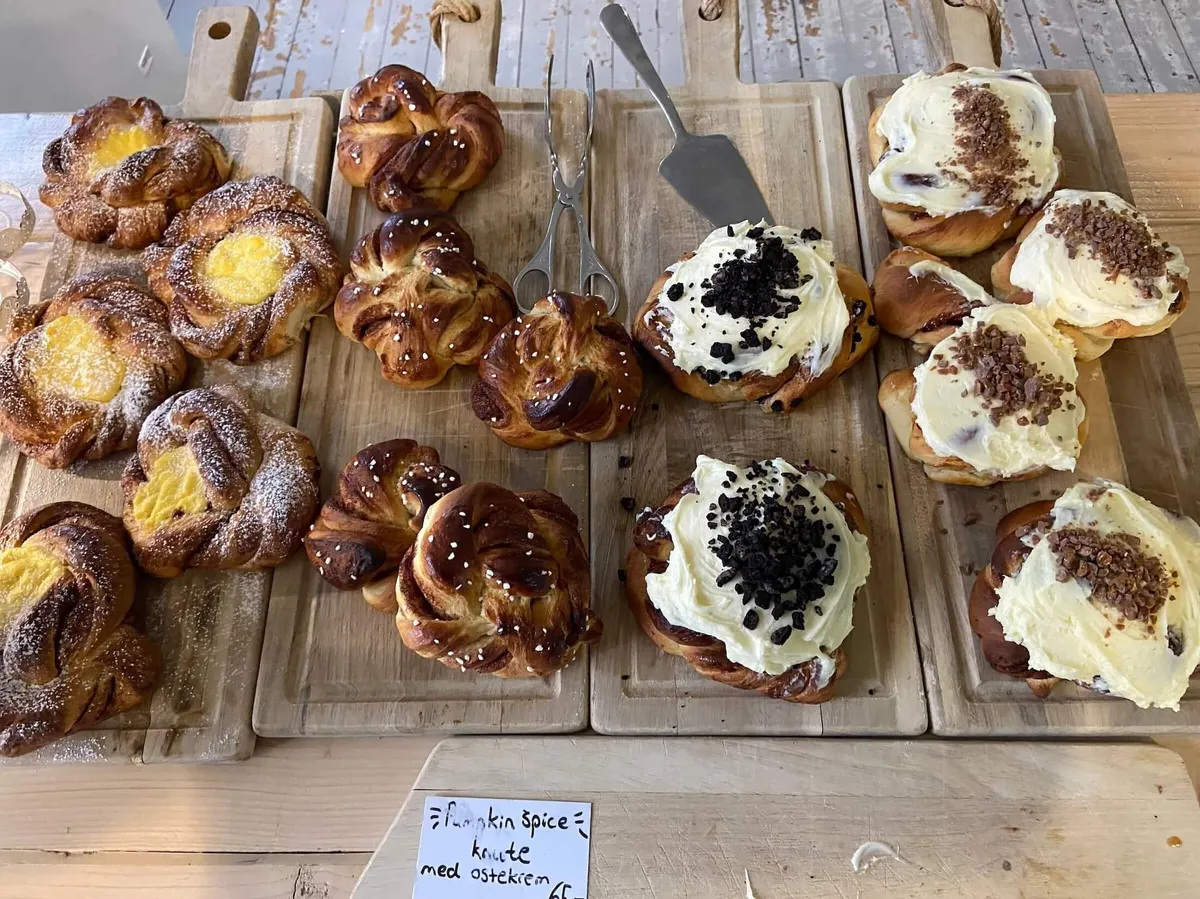 Norwegian pastries, cafe, Langoya Island, Norway