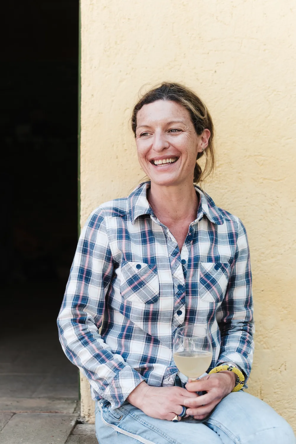 Lady with wine in Romania, Transylvania