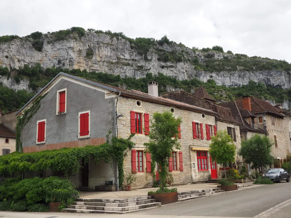 Marcilhac-sur-Célé town centre, Quercy, France