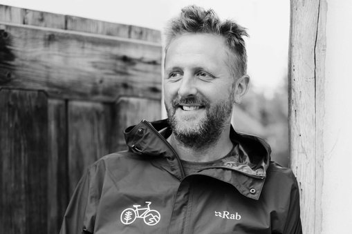 Oli Broom, the founder of The Slow Cyclist, in Transylvania, Romania