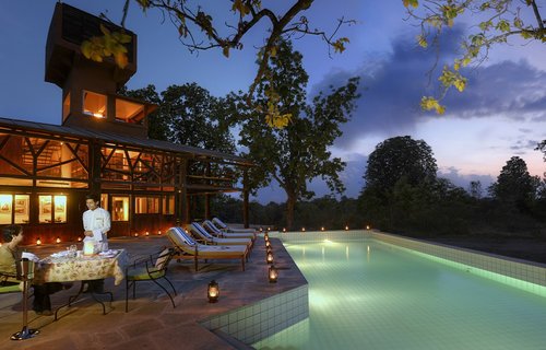 Pench Tree House Pool and Main Building