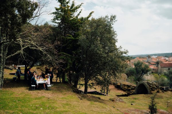 A picnic under the trees in Portugal's Coa Valley