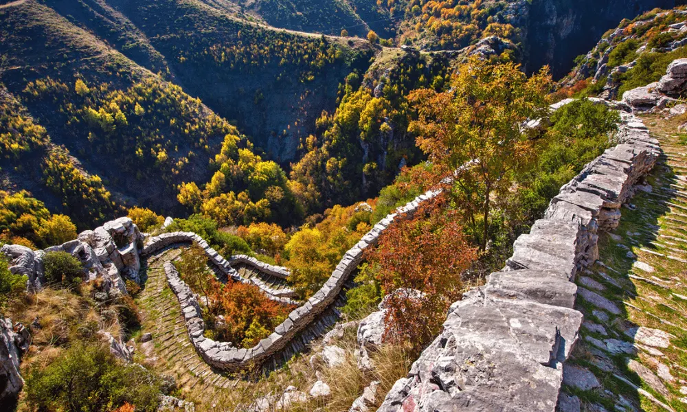 Vradeto steps, Zagori, Epirus, Greece