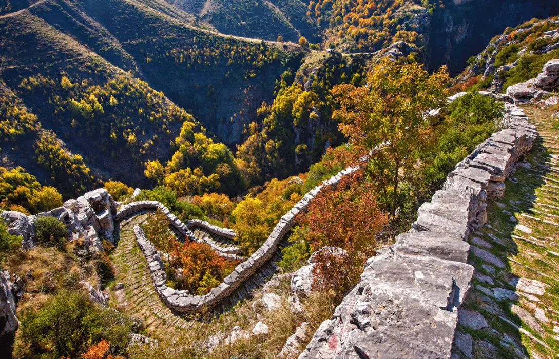 Vradeto steps, Zagori, Epirus, Greece