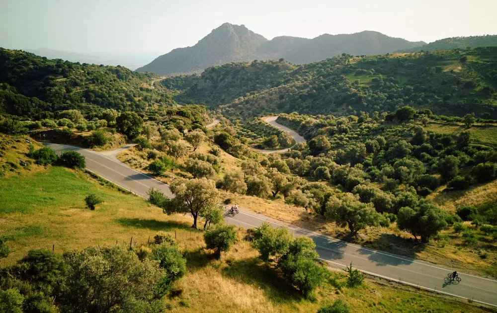 Slow-Cycling-through-trees-and-mountains-in-Crete-interior