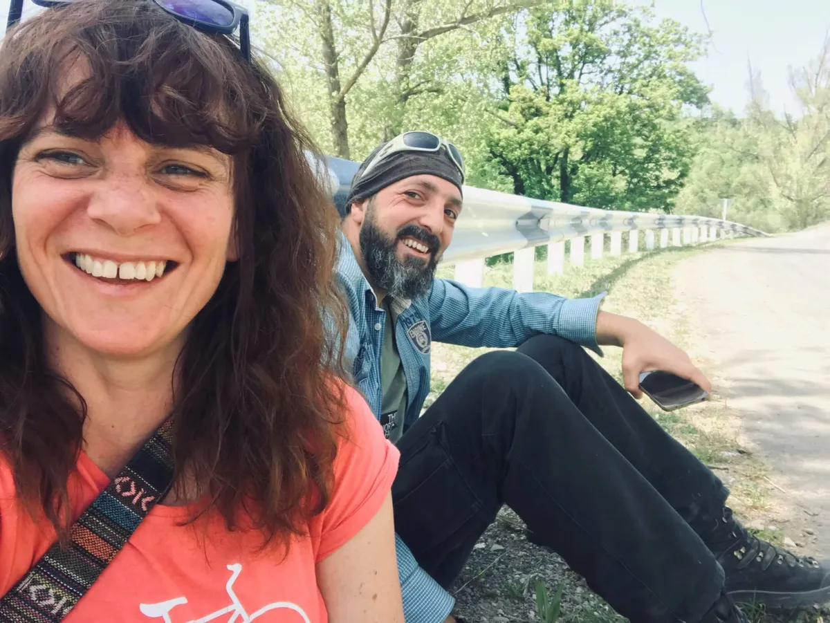 Slow Cyclist Chief Trip Designer Emily In Armenia With Guide