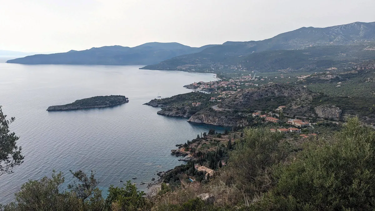 Coastal views in the Mani, Greece.
