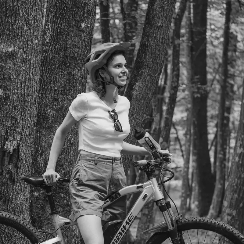 Slow Cyclist in a Transylvanian forest