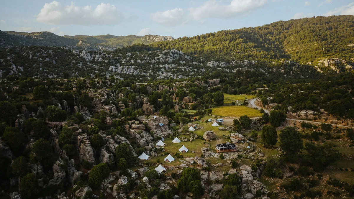 The Slow Cyclist tented-camp, Taurus Mountains, Turkey