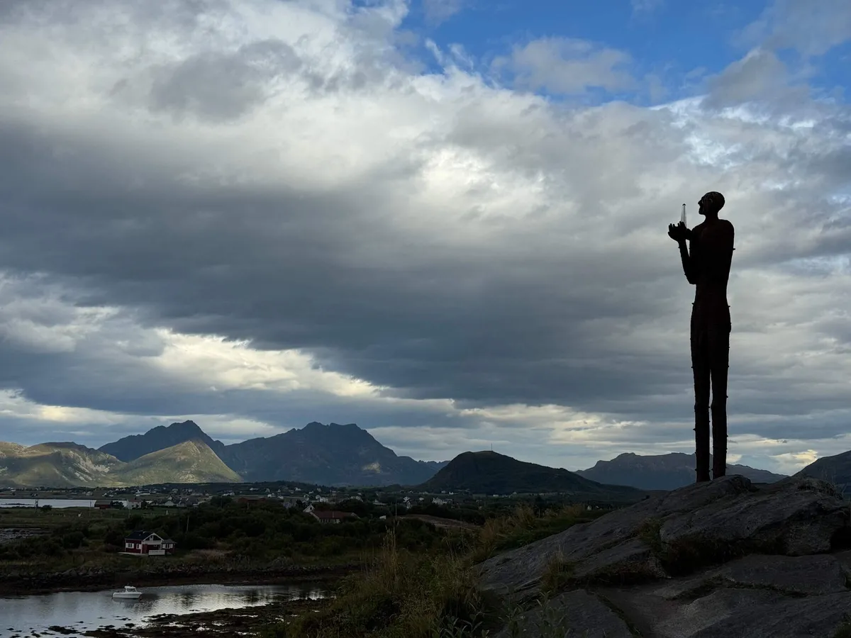 The Man From The Sea sculpture, Stokmarnes, Norway
