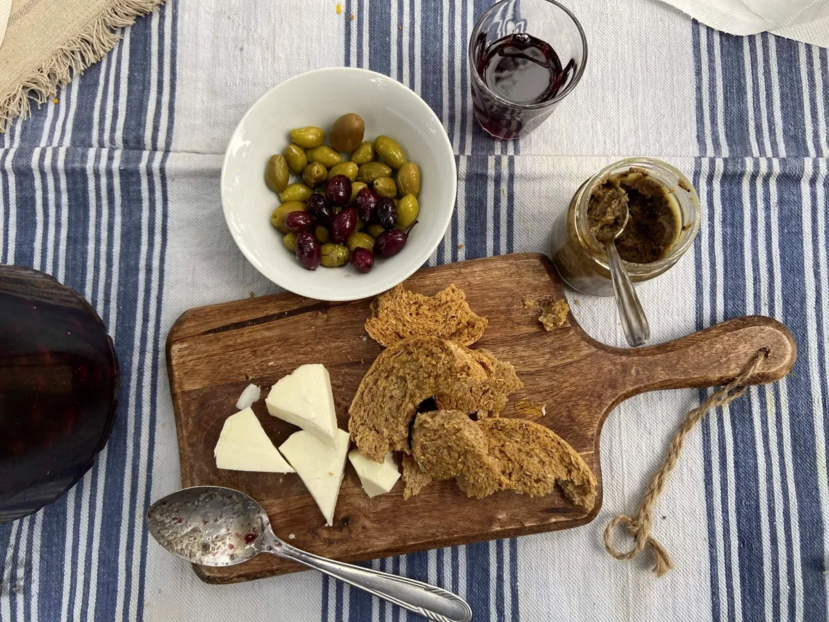 Olives, bread and cheese: traditional Cretan food and fuel for Slow Cyclists
