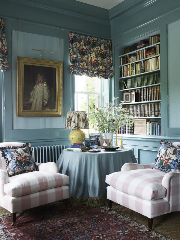 Reception room at Trewithen in Cornwall