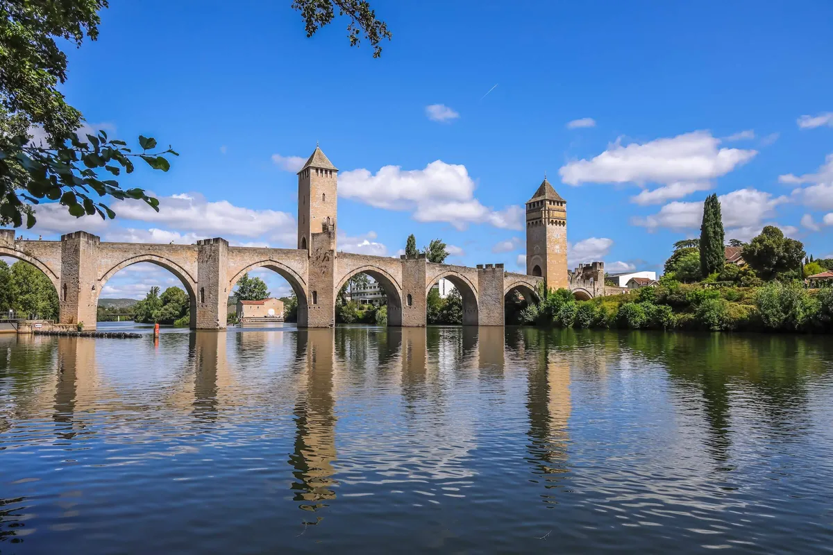 The Velentre Bridge in Cahors, Quercy