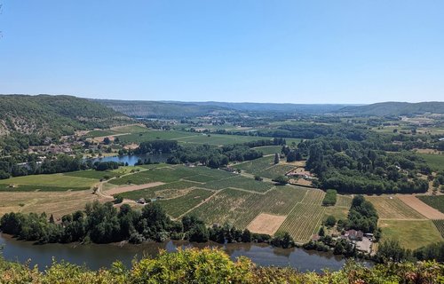 View of the Lot River from above Luzech, Quercy