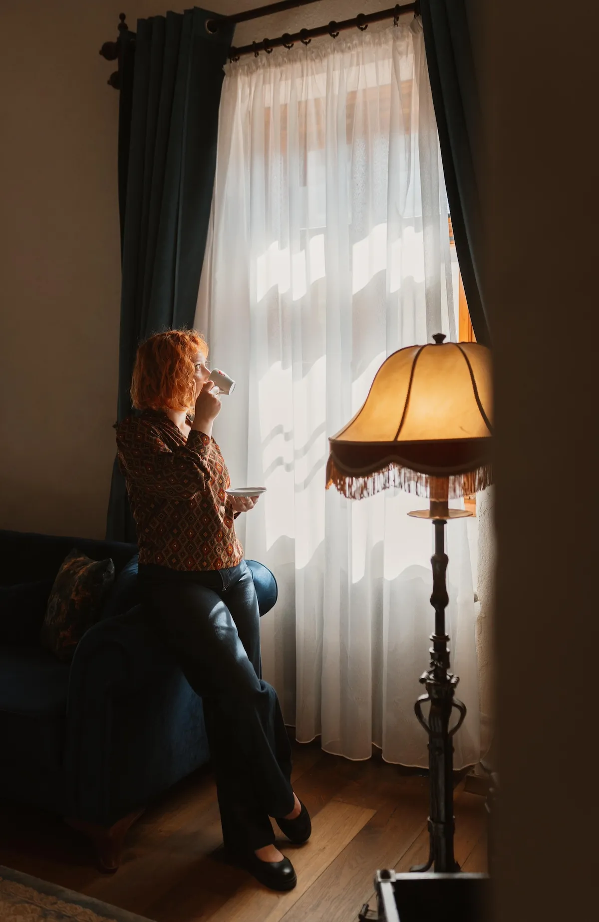 Theodora in her home in Transylvania, Romania