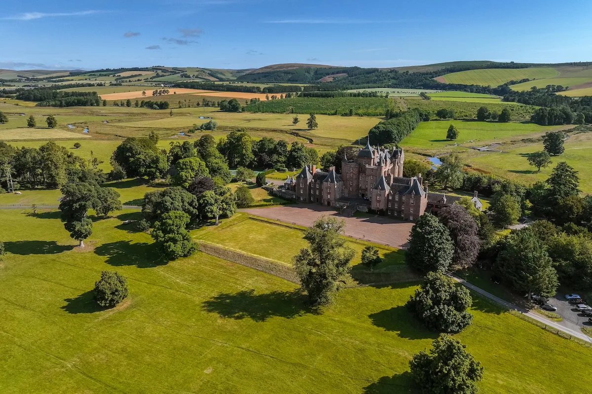Arial view of Lauderdale Estate, Scottish Borders, Scotland