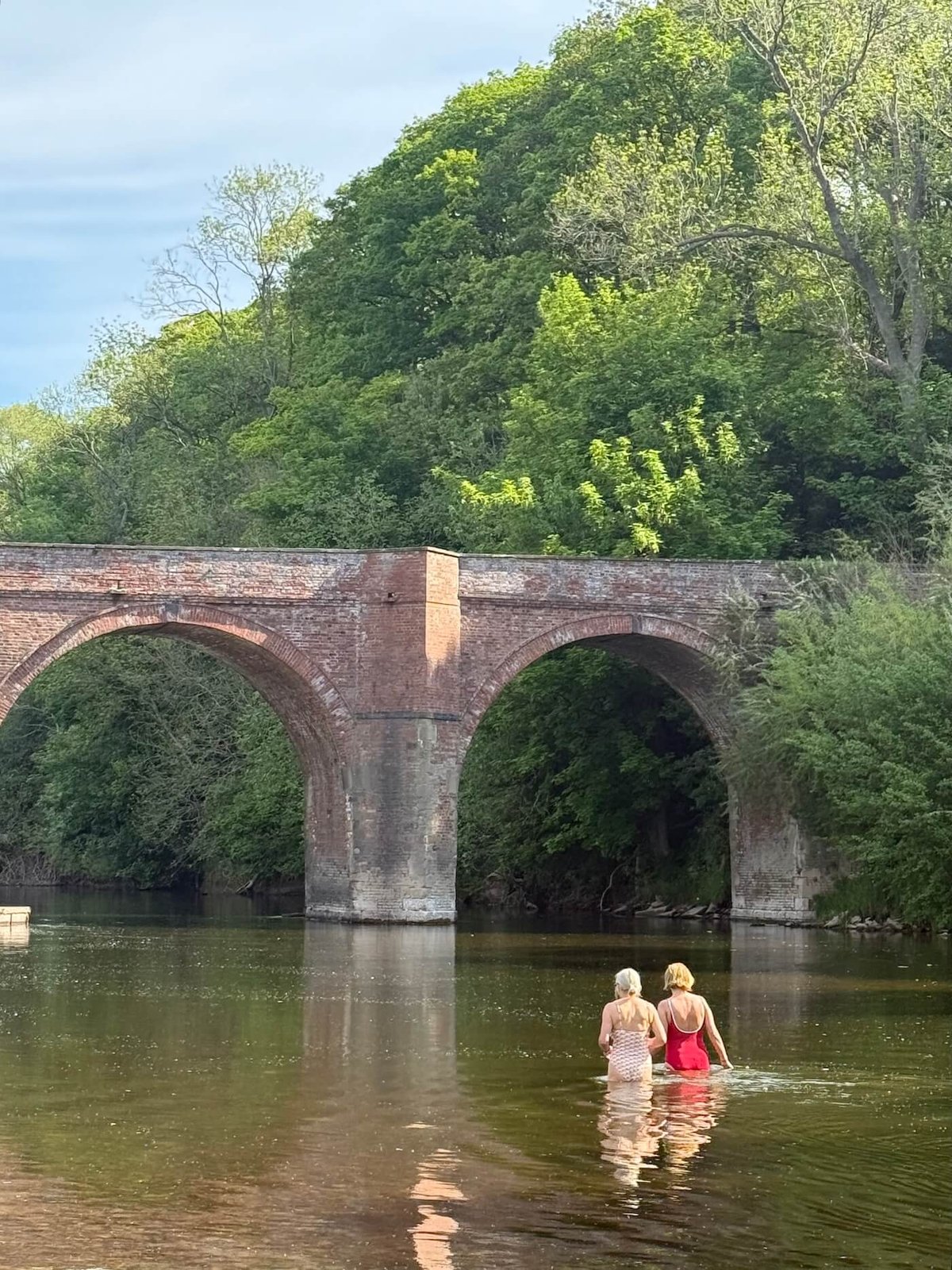 standing in Wye under Bred bridge, Herefordshire, UK